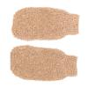 DECOMELODY 2Pcs Exfoliating Bath Mitt Gloves Ramie Jute Body Scrubbers for Gentle Dead Skin Removal Soft for Shower and Bathing Accessories view 1