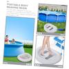 Beaupretty 1Set Inflatable Foot Wash Basin with Massage Mat Portable Foot Bath Container for Pool Use for Foot Cleaning and Relaxation Above Ground and Ground Pools view 2