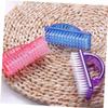 EXQUIMEUBLE 6Pcs Nail Brush Cleaner Portable Fingernail Scrub Brushes for Nail Dust Removal Lightweight Design for Easy Use and Storage for Manicure and Nail Art Cleaning view 4