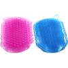 2Pcs Silicone Body Scrubber, Non-Slip PVC Massage Gloves with Hanging Hole Practical Double Sided Brush for Showering Massage, BEAUTY view 4
