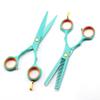 5.5inch Professional 440c Steel Light Green Scissor Cutting Barber Haircut Thinning Shears Hairdresser view 1