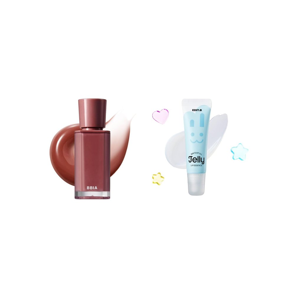 BBIA Glow Tint #12 Coco + EDIT.B Lip Essence | Lip Makeup & Care Duo Bundle