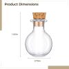 100 Mini Glass Bottles with Cork, Clear Round Vial Pendant 1Ml, Perfect for Crafting, Perfume Charms, and DIY Projects view 4