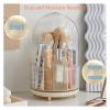 360 Rotating Dustproof Makeup Brush Organizer Makeup Brush Holder Organizer with Lid, for Vanity Bathroom Countertop with 7 Slots(Green) view 4