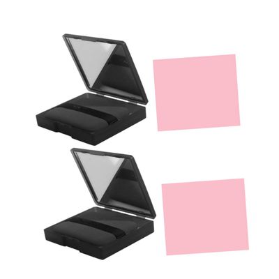 Ipetboom 2Sets Facial Oil Blotting Sheets with Mirror Case Makeup Puff Oily Skin Oil Absorbing Paper for Portable Touch Up