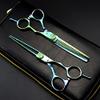 Hair Cutting, 6 '' Green Damascus Haircut Scissor thinning Barber Cutting Shears Hairdresser by view 2