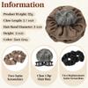 SARLA Small Sleek Claw Clip Hair Bun with Hair Scrunchies Hairpieces for Women Synthetic Elegant Updo Donut Chignon Ponytail Ease Use Dark Grey view 2