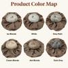 SARLA Small Sleek Claw Clip Hair Bun with Hair Scrunchies Hairpieces for Women Synthetic Elegant Updo Donut Chignon Ponytail Ease Use Dark Grey view 3