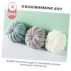 Healeved 4Pcs Soft Pumpkin Bath Balls Gentle Mesh Shower Flowers for Exfoliating Comfortable Experience for Family Friends Premium Pe Material view 3
