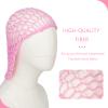 2 PCS Long Hair Nets for Sleeping Mesh Crochet Hair Wrap Breathable Sleep Cap for Women Reusable Elastic HairnetBlackPink view 2