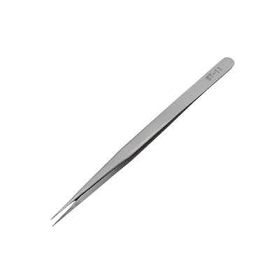 2 Pack Precision Stainless Steel Tweezers Set - Curved & Straight Tips for Electronics Repair, Craft, Jewelry Making (ST11)