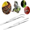 2 Pack Precision Stainless Steel Tweezers Set - Curved & Straight Tips for Electronics Repair, Craft, Jewelry Making (ST11) view 3