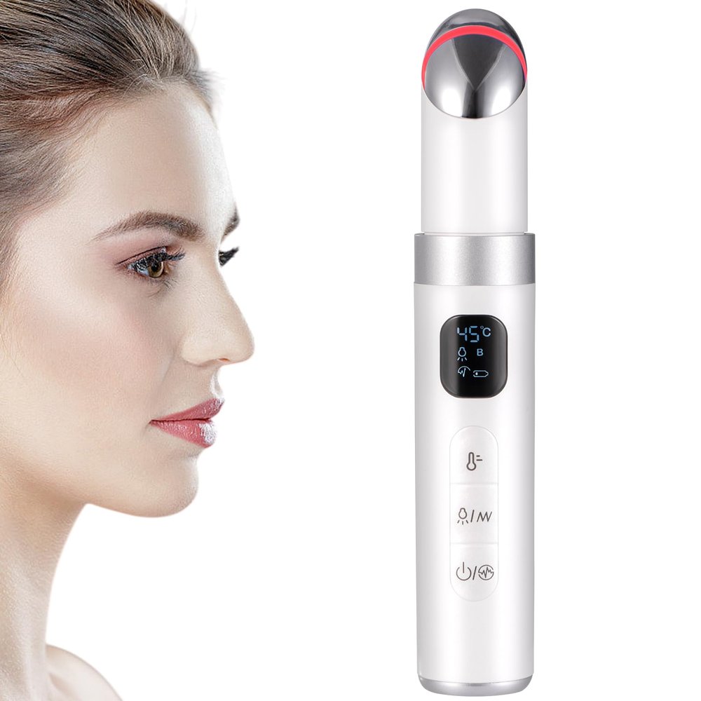 Ideal Swan 3 in 1 Vibrating Eye Lift Wand, Heated Eye Massager for Face