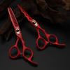 Hair Cutting Scissors, Professional Japan Steel 6 '7 Colors Flame Set Cutting Barber Haircut thinning Shears Hairdressing Scissors by (Blue) view 1