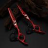 Hair Cutting Scissors, Professional Japan Steel 6 '7 Colors Flame Set Cutting Barber Haircut thinning Shears Hairdressing Scissors by (Blue) view 3