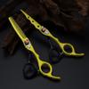 Hair Cutting Scissors, Professional Japan Steel 6 '7 Colors Flame Set Cutting Barber Haircut thinning Shears Hairdressing Scissors by (Blue) view 4