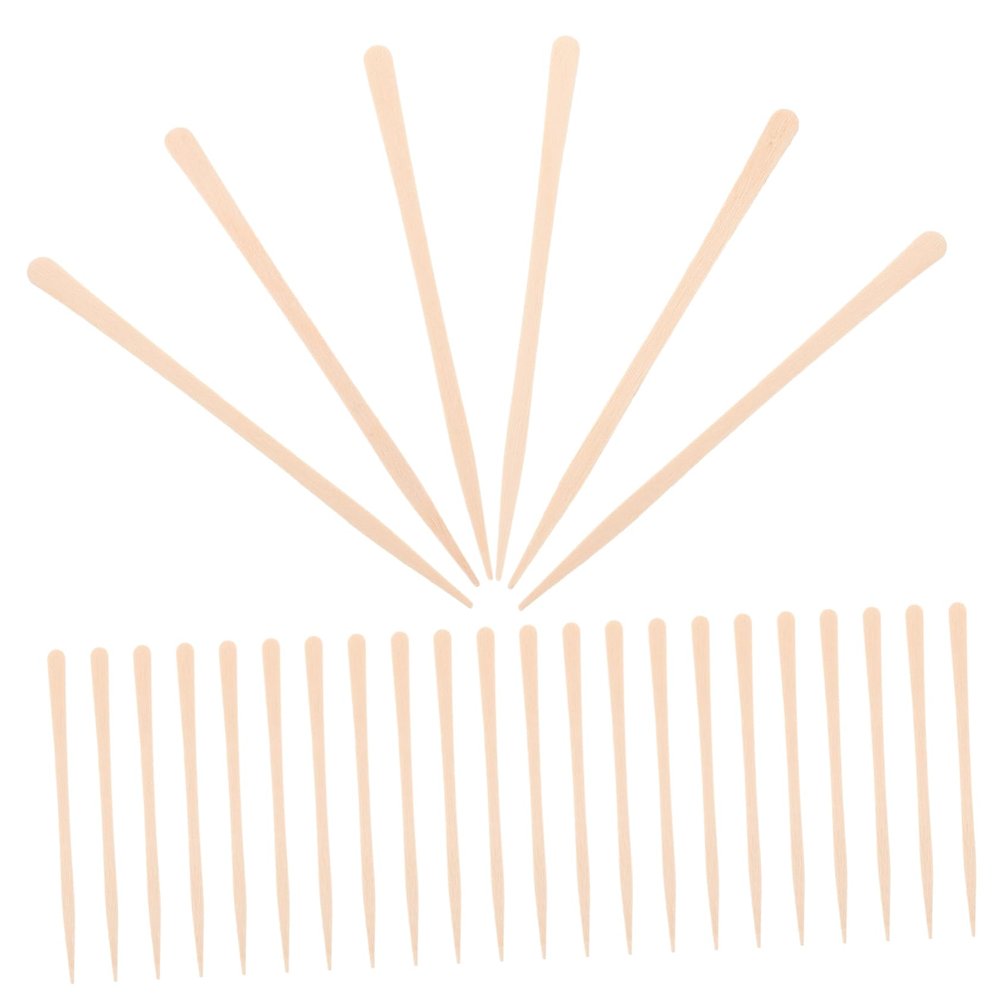 DEARMAMY 100Pcs Wooden Sticks for Hair Removal Smooth Applicators for Chin Waxing Safe Convenient Use for Eyebrow Body Hair Durable Material
