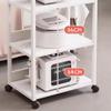 Mobile Esthetician Cart on Wheels, 4-Tier Salon Storage Trolley, Rolling Organizer for Beauty Spa, 3-Tier Shelves, White Makeup Cart, Mobile Storage Solution view 3