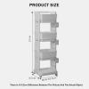 Barbershop Beauty Trolley with Wheels - Salon Storage Rack, Multi-Layered Organizer with Side Ventilation & Hanging Basket, Increased Height for Spa & Tattoo Use (38.5x35.5x117cm) view 2