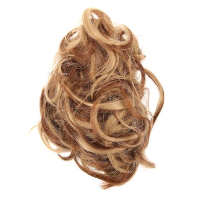 VICASKY Curly Wavy Messy Bun Hair Piece for Women Elastic Drawstring Updo Hair Extension Adds Volume Fullness for Prom Wedding Daily Use Soft Comfortable Synthetic Hair Bun
