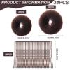 34PCS/Set Hair Bun Maker, 4 Sizes Coffee Hair Bun Donut with Bobby Pins for Kids Girls, TIE, Shapers view 2