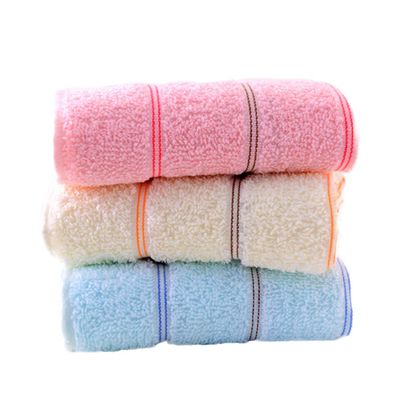 EXQUIMEUBLE 3Pcs Cotton Face Washing Towels Soft Absorbent Skin Friendly Washcloths for Home Travel Dorm Use Comfortable Convenient Face Towels Random Colors
