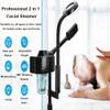 2-in-1 Beauty Facial Steamer,Hot Mist Facial Humidifier Atomizer with Led Light,650ml Water Tank,Adjustable Height,360 Rotating Nozzle,Ionic Ozone,Simple Use Panel,for Spa Beauty,White view 2