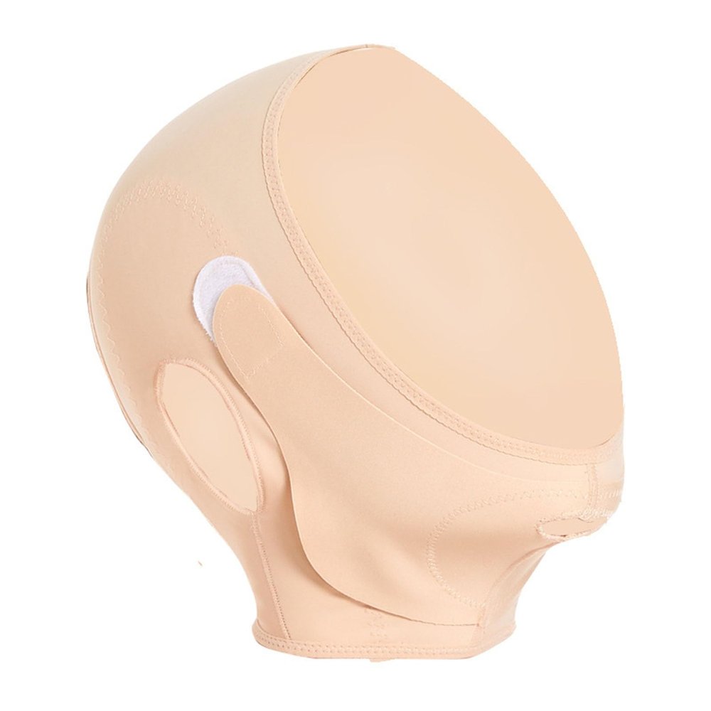 Bderkz After Liposuction Surgery Chin Compression Garment Post Surgical Neck Cover Strap Bandage for Face Straps Jowl Tightening(Medium)