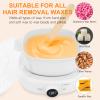 Digital Hair Removal Wax Warmer, Adjustable Temperature Waxing Machine for Women Hair Removal, Face, Bikini, Legs and Body, with Silicone Wax Pot Liner (White) view 3
