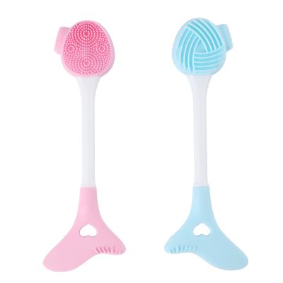 2pcs Face Scrubber Exfoliator for Woman, 2 in 1 Soft Silicone Dual-Ended Pore Cleaning Brush Gentle Exfoliating Facial Wash Scrubber Cleaner Tool for All Skin Types