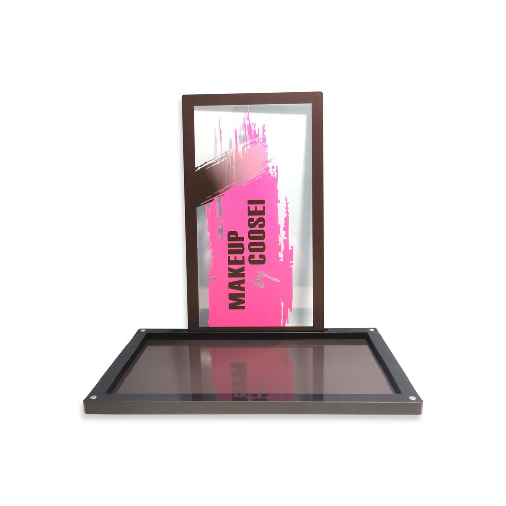 Limited Edition Magnetic Makeup Palette empty, Clear Acrylic, 9.7x5.5x0.47 inches, Empty Palette for Eyeshadow, Lipstick, Blush with 20 Magnetic attraction Stickers +10pcs empty stainess pans