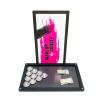 Limited Edition Magnetic Makeup Palette empty, Clear Acrylic, 9.7x5.5x0.47 inches, Empty Palette for Eyeshadow, Lipstick, Blush with 20 Magnetic attraction Stickers +10pcs empty stainess pans view 2