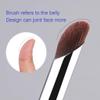 3Pcs Concealer Brush, Angled Under Eye Makeup Small Foundation Precision Face Blending Contour Brush Black view 2