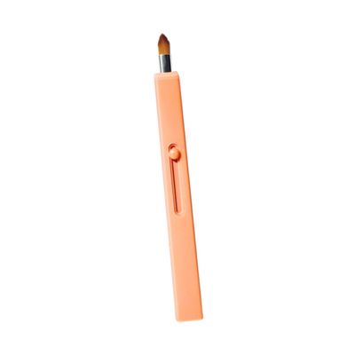 BESTYASH Portable Adjustable Lip Brush Makeup Tool Warm Orange Lipstick Applicator for Travel and Daily Use Compact Design Cap