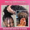 100 Percent Human Braiding Hair for Boho Braids Curly Deep Wave Bulk Human Hair for Micro Braiding Hair Bohemian Boho Knotless Braids 2 Bundles 100g Wet and Wavy 100% Human Hair Extensions No Weft view 2