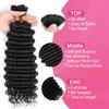 100 Percent Human Braiding Hair for Boho Braids Curly Deep Wave Bulk Human Hair for Micro Braiding Hair Bohemian Boho Knotless Braids 2 Bundles 100g Wet and Wavy 100% Human Hair Extensions No Weft view 3