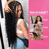 100 Percent Human Braiding Hair for Boho Braids Curly Deep Wave Bulk Human Hair for Micro Braiding Hair Bohemian Boho Knotless Braids 2 Bundles 100g Wet and Wavy 100% Human Hair Extensions No Weft view 4