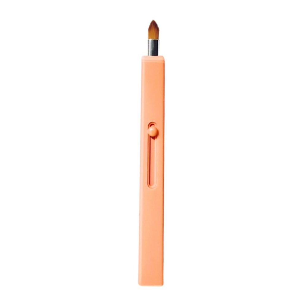 SHERCHPRY 1Pc Retractable Lip Brush Portable Makeup Tool for Lipstick Application Warm Orange for Cosmetic Bags Chic Design for Makeup Lovers
