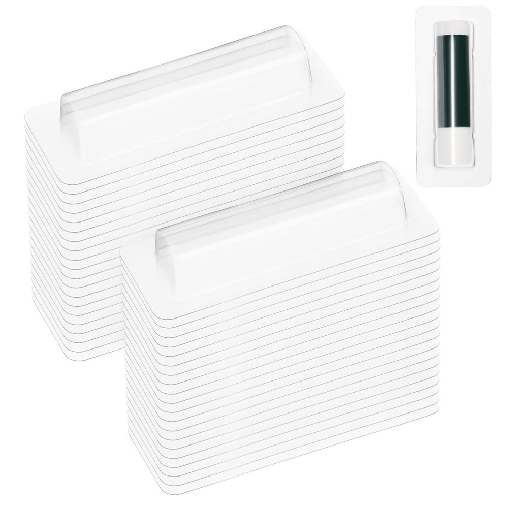 40Pcs Transparent Lip Balm Holders Clear Dome Containers for Cash Craft Storage Lip Balm Display for Organizing Items Durable Versatile Pouches