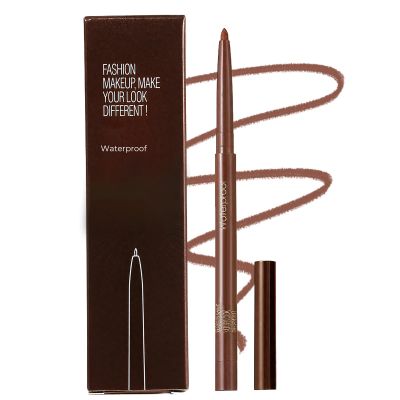 ehnoge Eyeliner Pencil Waterproof Duo Sharpenable Eye Pencil, Long-Lasting Smudge-Proof 2 in 1 Eye Pencils, Smooth Application Eye Liner No Fading Eyeliner Pencils for Daily Makeup (Gold Brown)