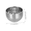 DECHOUS Stainless Steel Shaving Bowl Rack Set 3pcs Beard Brush for Men Facial Cleaning and Grooming Accessories for Home and Travel view 4