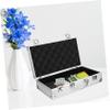 BAZEITFLOW Portable Aluminum Alloy Storage Box Multi Functional Medicine Cosmetic Carrying Case with Handle for Home School Garage More Durable Sturdy Emergency Kit Box view 3