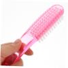 CTIRCHIU 2Pcs Handle Grip Nail Brush Cleaner Durable Plastic Nail Dust Scrubbing Brush with Comfortable Handle for Manicure Pedicure and Nail Art Cleaning Sturdy and Skin Friendly view 3