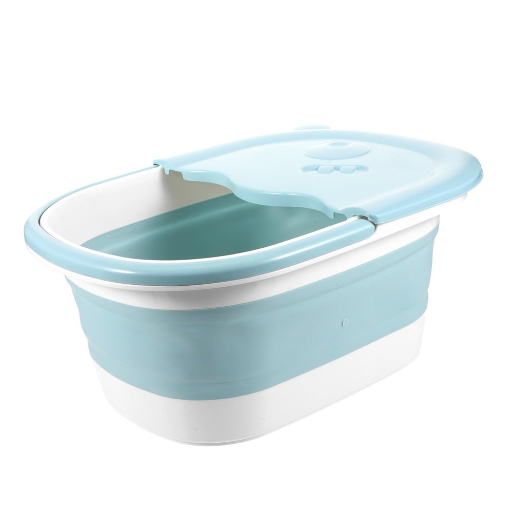 VICASKY Foldable Foot Soaking Basin Multi-Use Household Foot Bath Bucket Handle for Home and Boys and Girls