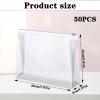 50 Pcs Mini Clear Makeup Bags Bulk with Zipper 7.87"5.91"1.97" Portable Reusable Small Clear Zipper Pouches PVC Waterproof Travel Cosmetic Bag Make Up Bags Bulk for Women Men Vacation Toiletry view 2