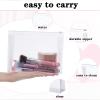 50 Pcs Mini Clear Makeup Bags Bulk with Zipper 7.87"5.91"1.97" Portable Reusable Small Clear Zipper Pouches PVC Waterproof Travel Cosmetic Bag Make Up Bags Bulk for Women Men Vacation Toiletry view 3