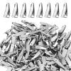 100PCS Small Alligator Clips for Crafts, 24mm Mini Hair Clips, Bulk DIY Hairpins for Bow Making, Silver Metal Hair Bow Clips, Hairdressing Salon Hair Grip for Women Girl view 1