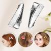 100PCS Small Alligator Clips for Crafts, 24mm Mini Hair Clips, Bulk DIY Hairpins for Bow Making, Silver Metal Hair Bow Clips, Hairdressing Salon Hair Grip for Women Girl view 4