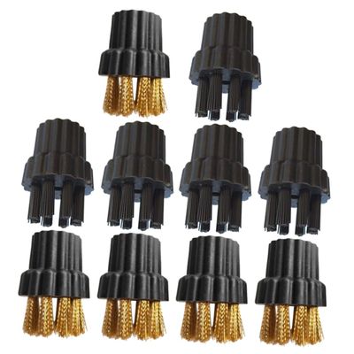 DEARMAMY 10Pcs Household Appliance Brush Head Multi Purpose Steam Cleaning Brushes for Home Use Durable Hair and Copper Brush Heads Essential Cleaning Accessories