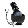 DECHOUS Men's Shaving Brush and Bowl Kit 1 Set Iron Alloy Stand Non-Slip Base for Facial Grooming and Beard Care view 1